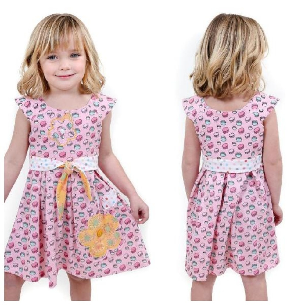 Jelly The Pug Twirl a-line Knit Dress Pink Girls size 4 5 NWT
